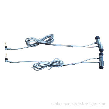 In-ear earphones with 3.5 mm plug used for MP3 player/mobiles/computers